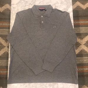 Vineyard Vines Long-Sleeve Polo Shirt, Grey